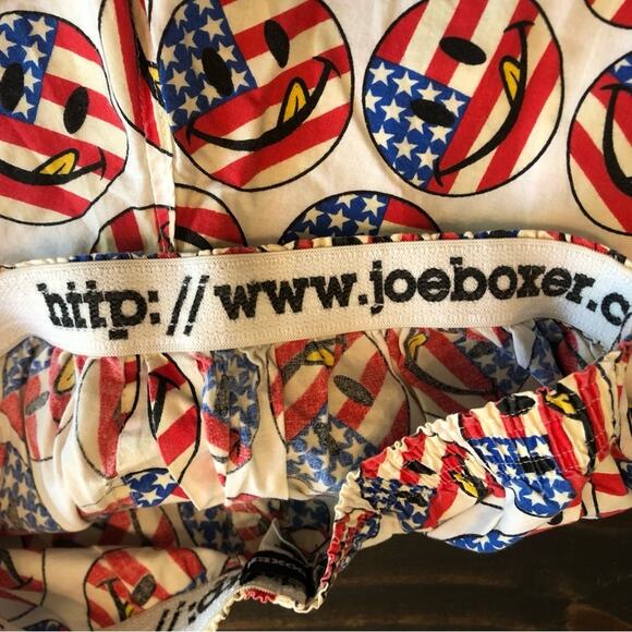 Vintage Flag 4th off July Shorts Men’s L Joe Boxer Patriotic Smile Graphic Glow - Picture 4 of 11